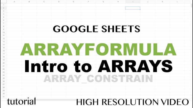 How to Use Arrays in Google Sheets