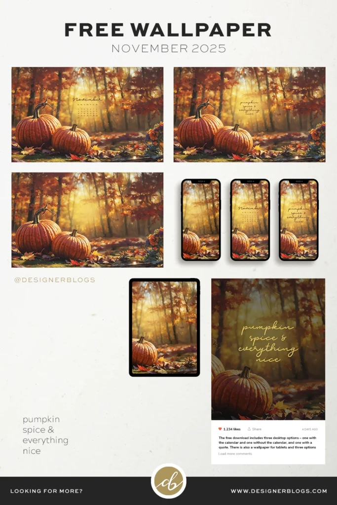 Unlock the Secret to Cozy Vibes with This Stunning Free Pumpkin Spice Wallpaper for November 2025!
